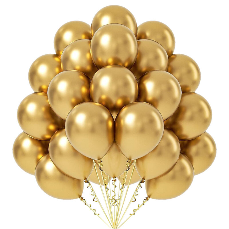 10in Gold Chrome Balloons