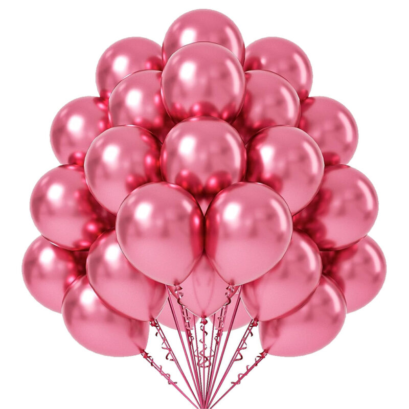 10in Hot Pink Chrome Balloons
