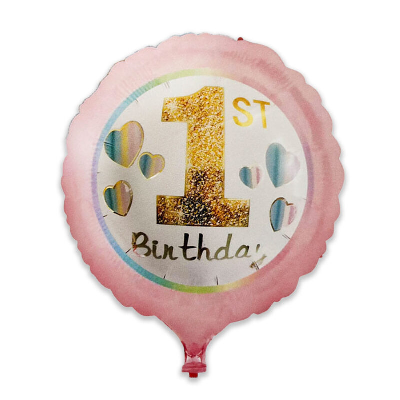 18in 1st Birthday Printed Foil Balloon