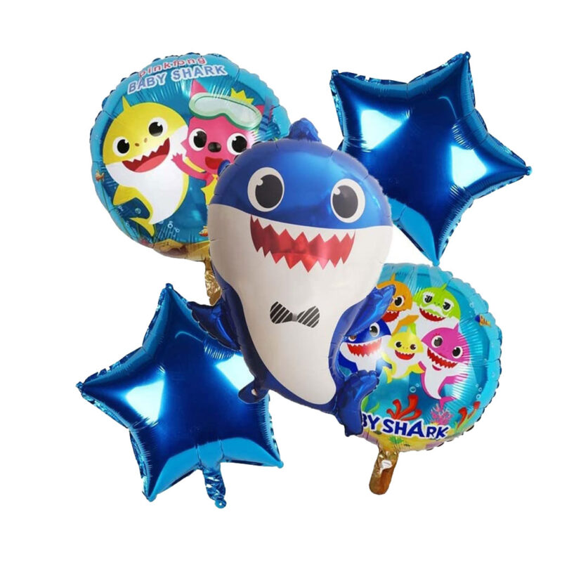 Baby Shark 5 in1 Foil Balloon Blue