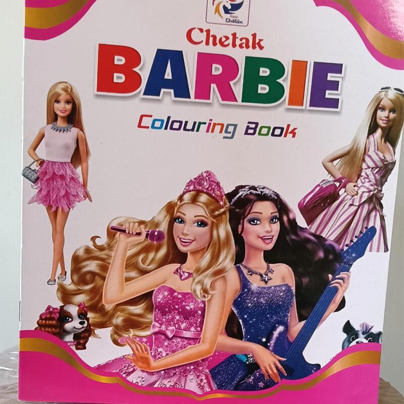 An Epic Big Coloring Book Assorted featuring a vibrant cover with multiple Barbie characters in different outfits, indicating a fun and large-sized coloring book.
