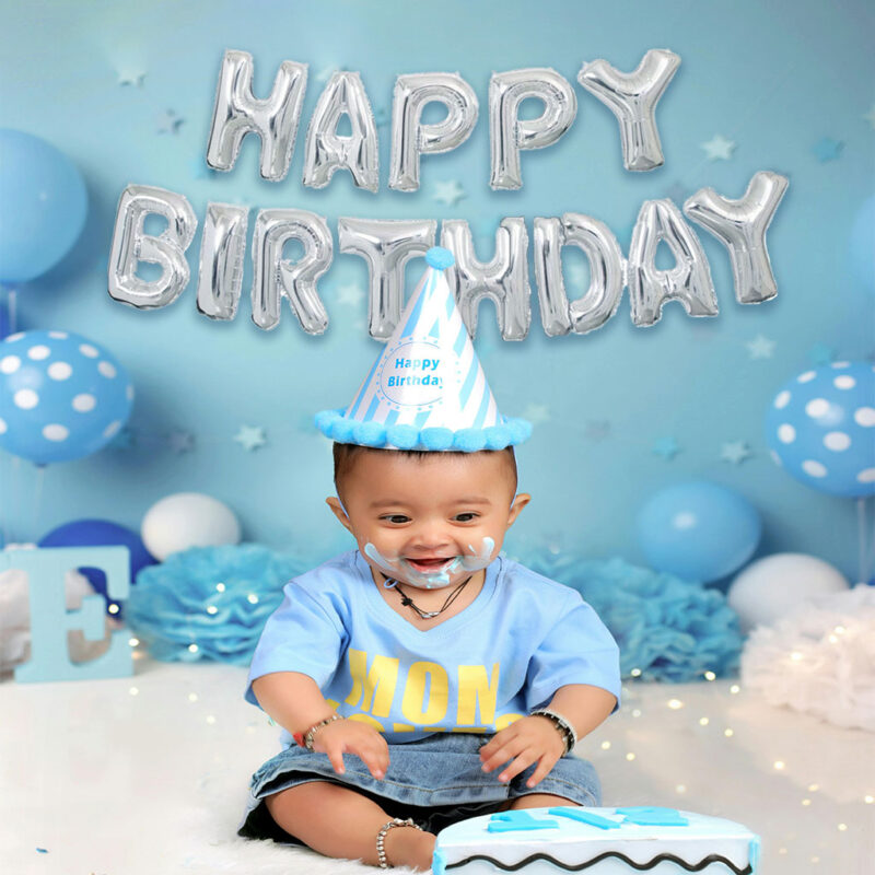 Silver Letter Happy Birthday Foil Balloon A