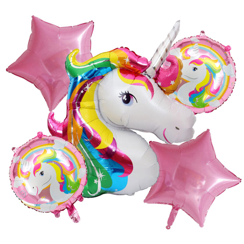 Unicorn 5 in1 Foil Balloon Star